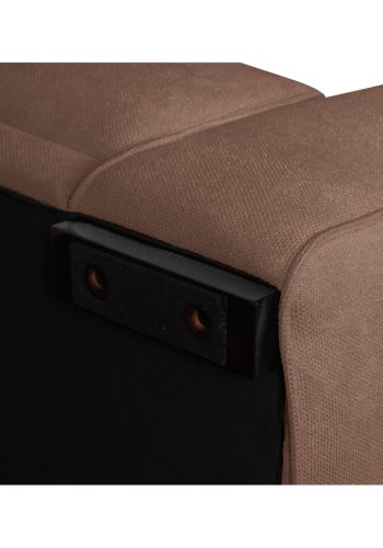 California sofa, m. venstre chaiselong og 2 armpuder - rust stof og sort metal