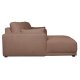 California sofa, m. venstre chaiselong og 2 armpuder - rust stof og sort metal
