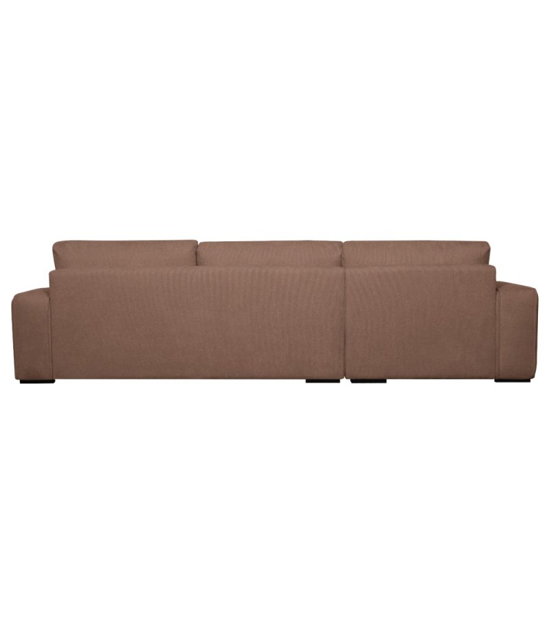 California sofa, m. venstre chaiselong og 2 armpuder - rust stof og sort metal