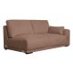 California sofa, m. venstre chaiselong og 2 armpuder - rust stof og sort metal