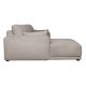 California sofa, m. venstre chaiselong og 2 armpuder - brun stof og sort metal