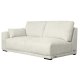 California sofa, m. hjre chaiselong og 2 armpuder - sand stof og sort metal