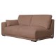 California sofa, m. hjre chaiselong og 2 armpuder - rust stof og sort metal