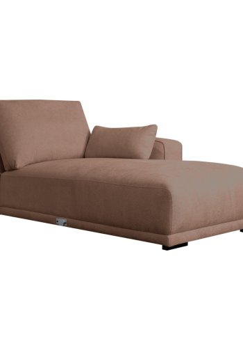 California sofa, m. hjre chaiselong og 2 armpuder - rust stof og sort metal