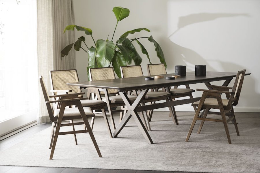 ROWICO Calverton tillgsplade, rektangulr - brun egefiner og eg (45x95)