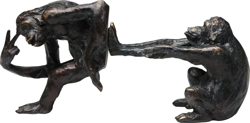 KARE DESIGN Monkey bogsttte - sort polyresin (st med 2)