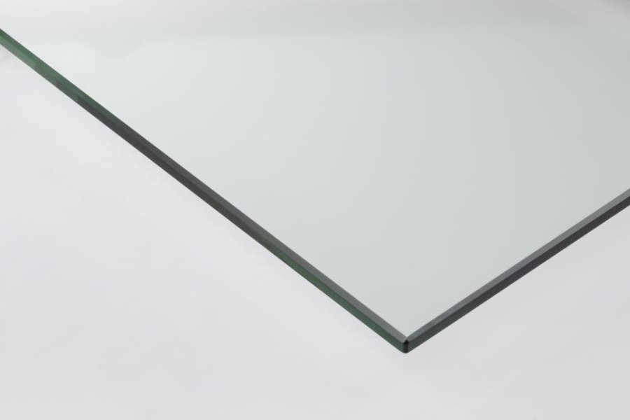 ACT NORDIC Randolf sofabord, m. 2 hylder - klar glas, natur vild eg melamin, mat sort stl (80x80)