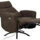 ACT NORDIC Kamares recliner, m. el, C stik, USB-A, drejefunktion - antracitgr stof og sort stl