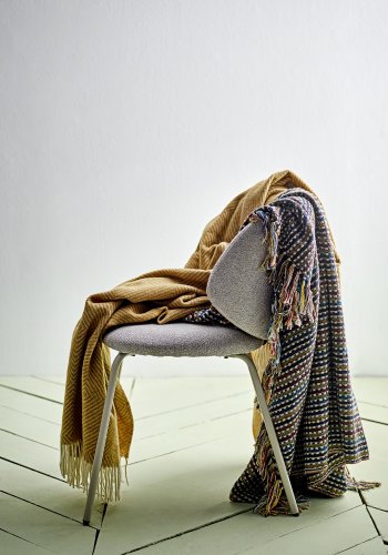 BLOOMINGVILLE Ponte spisebordsstol - gr bouclé polyester og metal