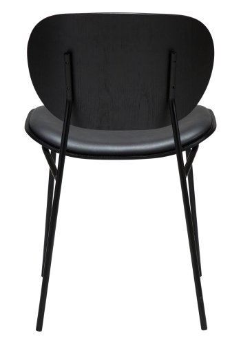 DANFORM Clementina spisebordsstol - Ravn sort kunstlder/sortbejdset askefinér/sort stl