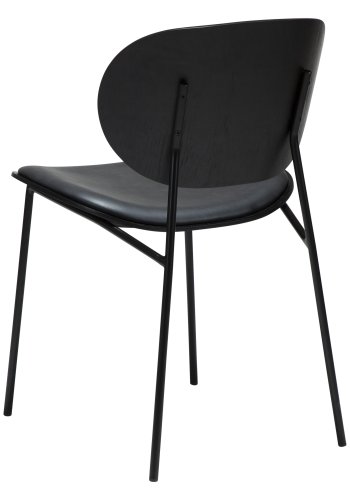 DANFORM Clementina spisebordsstol - Ravn sort kunstlder/sortbejdset askefinér/sort stl