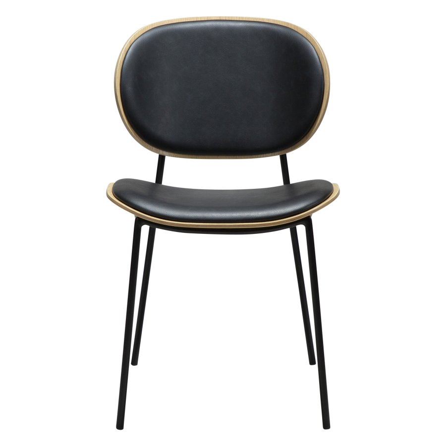 DANFORM Clementina spisebordsstol - Ravn sort kunstlder/hvidkalket egefinér/sort stl