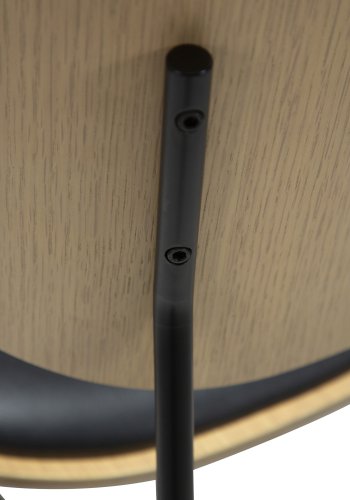 DANFORM Clementina spisebordsstol - Ravn sort kunstlder/hvidkalket egefinér/sort stl