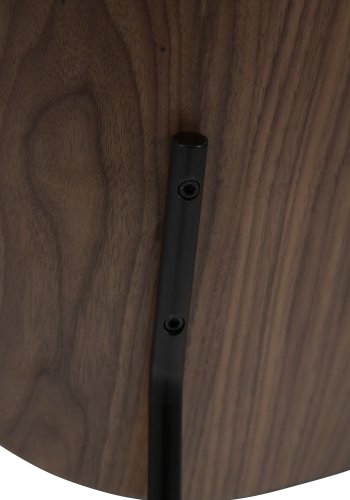 DANFORM Clementina spisebordsstol - Ravn sort kunstlder/valnd finér/sort stl