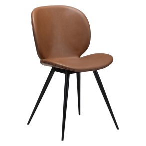 DANFORM Cloud spisebordsstol - cognac kunstlder og sort stl