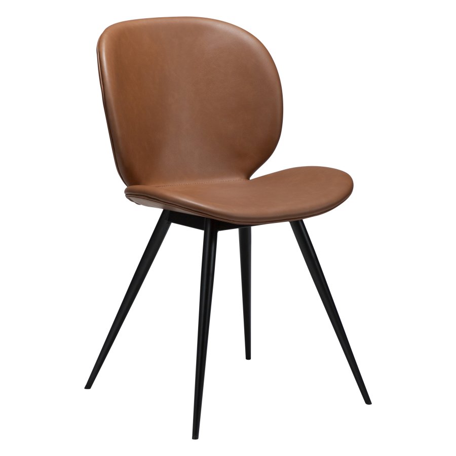 DANFORM Cloud spisebordsstol - cognac kunstlder og sort stl