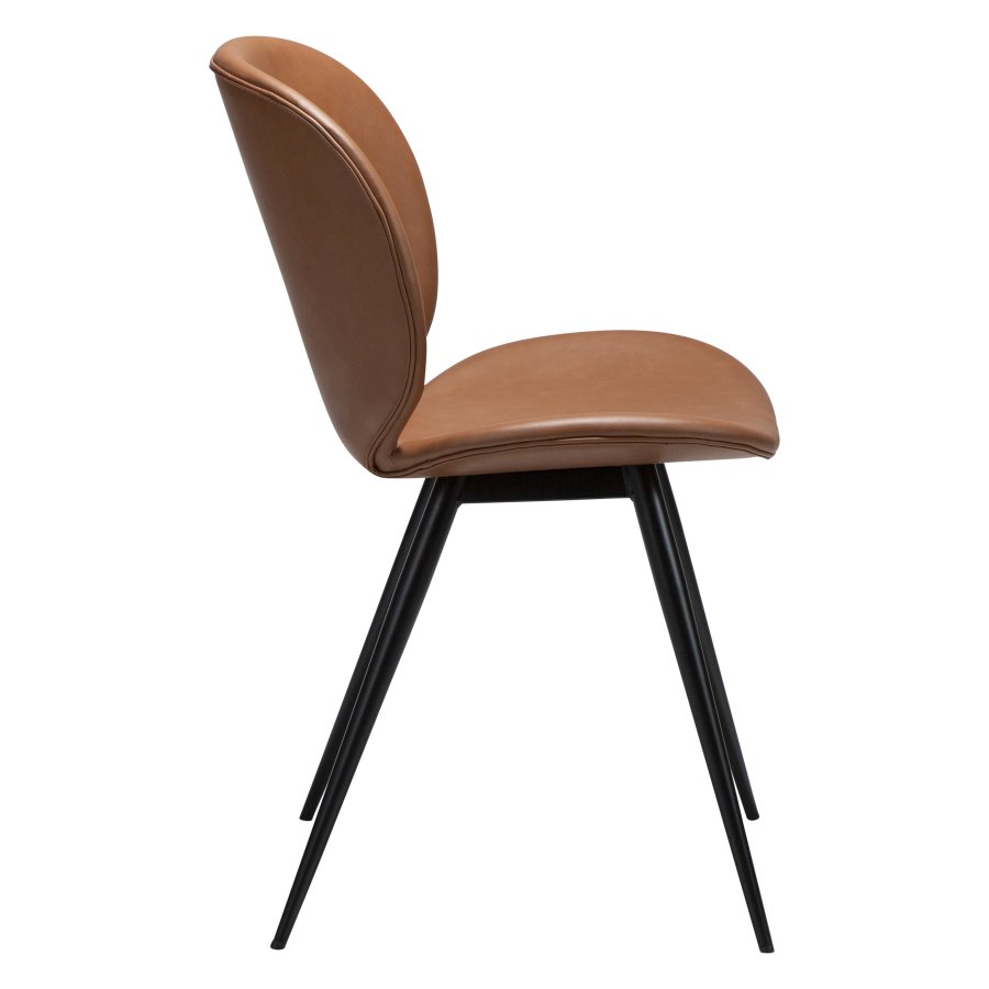 DANFORM Cloud spisebordsstol - cognac kunstlder og sort stl