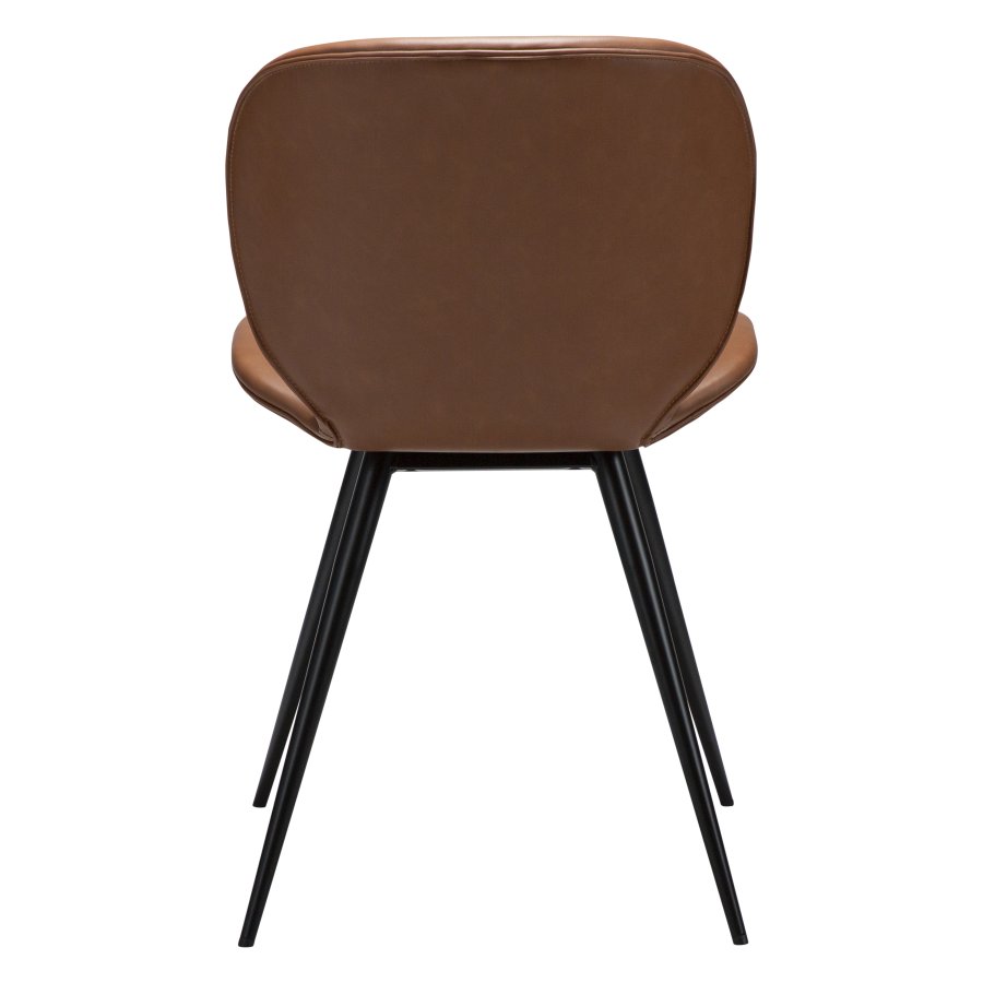 DANFORM Cloud spisebordsstol - cognac kunstlder og sort stl