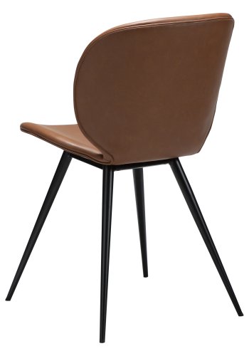 DANFORM Cloud spisebordsstol - cognac kunstlder og sort stl