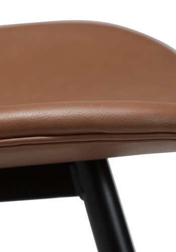 DANFORM Cloud spisebordsstol - cognac kunstlder og sort stl
