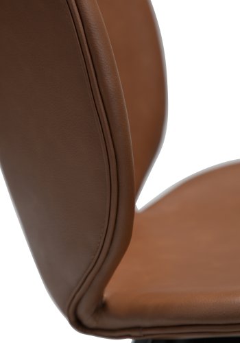DANFORM Cloud spisebordsstol - cognac kunstlder og sort stl