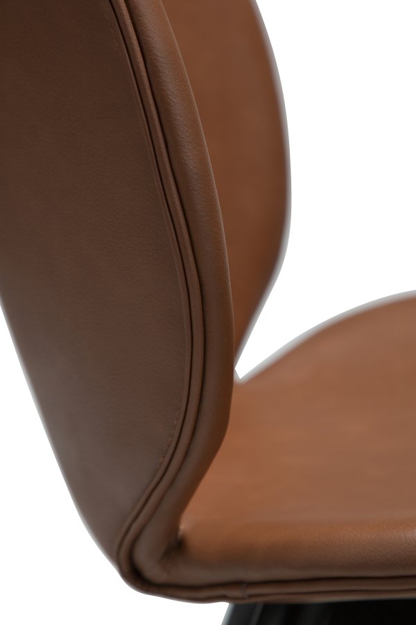 DANFORM Cloud spisebordsstol - cognac kunstlder og sort stl