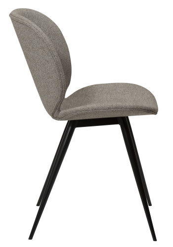 DAN-FORM CLOUD Stol Pebble earth bouclé stof med sorte ben
