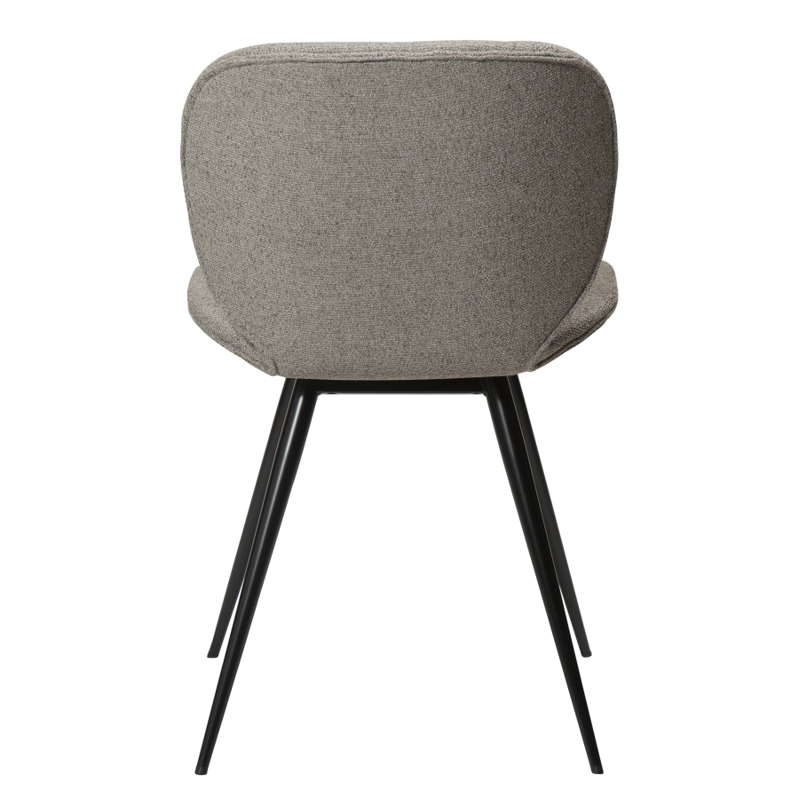 DAN-FORM CLOUD Stol Pebble earth bouclé stof med sorte ben