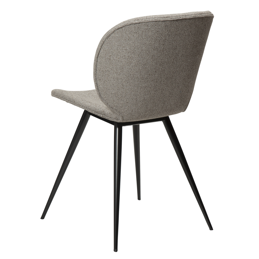 DAN-FORM CLOUD Stol Pebble earth bouclé stof med sorte ben