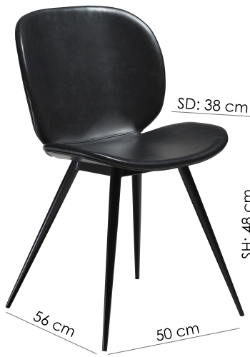 DAN-FORM CLOUD Stol Pebble earth bouclé stof med sorte ben