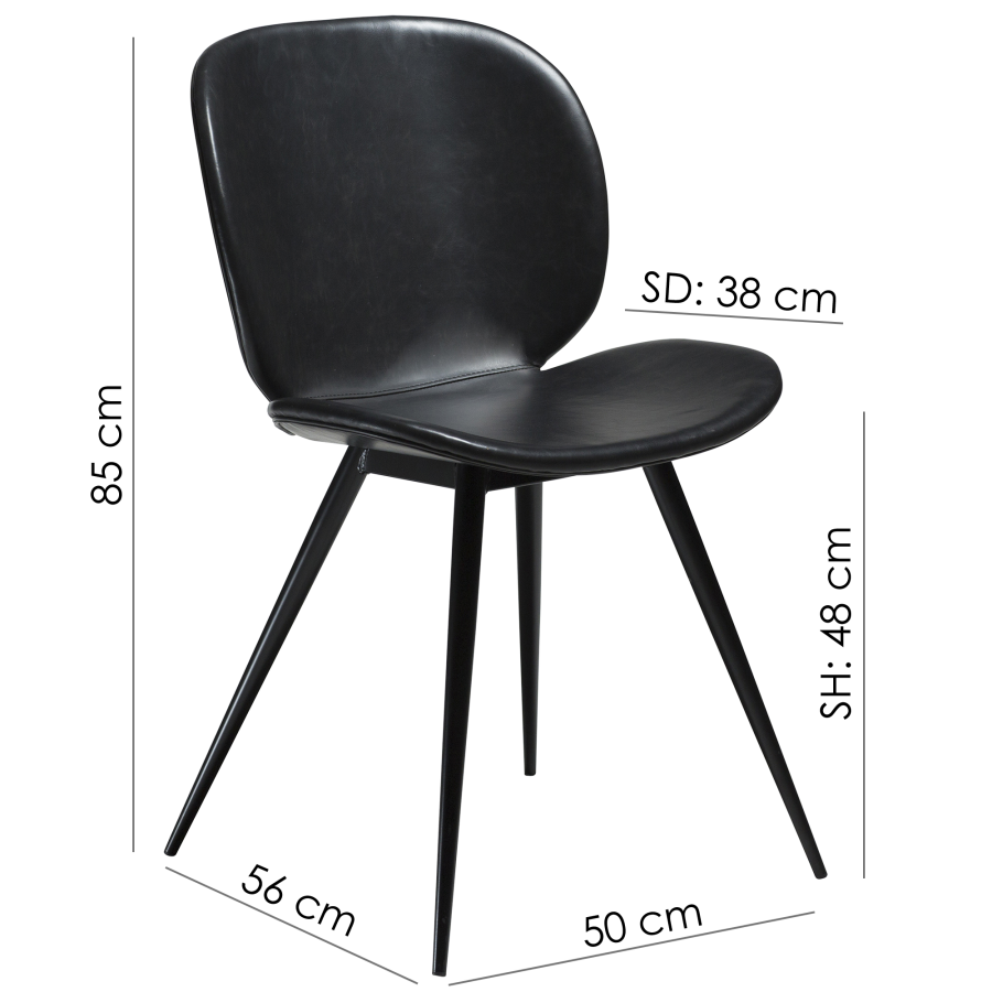 DAN-FORM CLOUD Stol Pebble earth bouclé stof med sorte ben