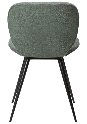 DAN-FORM CLOUD Stol Pebble grn bouclé stof med sorte ben