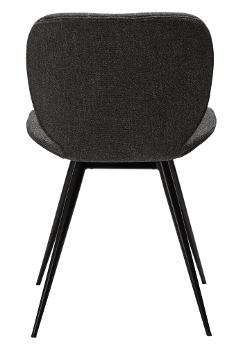 DAN-FORM CLOUD Stol Pebble gr bouclé stof med sorte ben