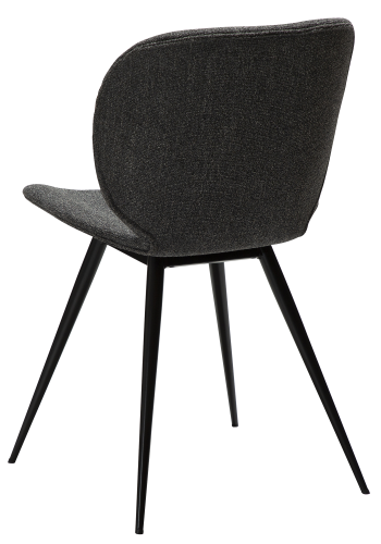 DAN-FORM CLOUD Stol Pebble gr bouclé stof med sorte ben