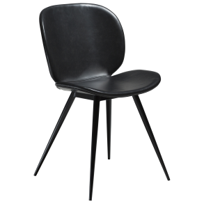 DAN-FORM CLOUD Stol Vintage sort kunst. lder med runde sorte ben