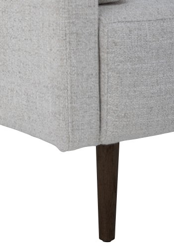 BLOOMINGVILLE Chesham loungestol, m. armln - rhvid polyester og eg