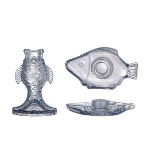 CREATIVE COLLECTION Linley Lysestage, Bl, Glas