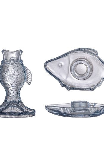 CREATIVE COLLECTION Linley Lysestage, Bl, Glas