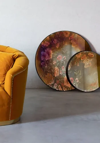 BOLD MONKEY Peek Into The Cosmos vgspejl XXL - vintage/oliespildsinspirerede refleksion glas (89)