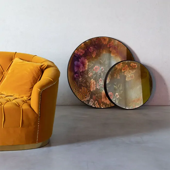 BOLD MONKEY Peek Into The Cosmos vgspejl XXL - vintage/oliespildsinspirerede refleksion glas (89)