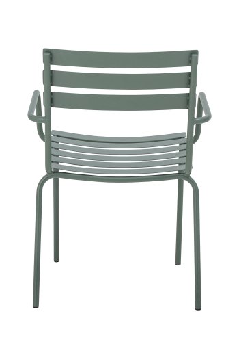 BLOOMINGVILLE Monsi havestol, m. armln, stabelbar - grn galvaniseret jern