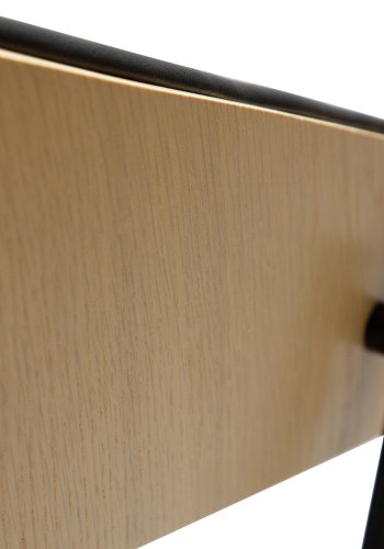 DANFORM Crib spisebordsstol, m. armln - Ravn sort kunstlder/hvidkalket egetrsfinér/sort stl