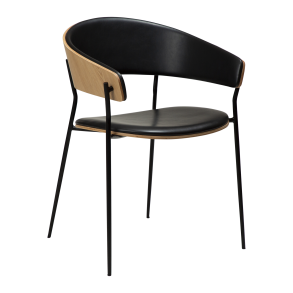 DAN-FORM CRIB Lnestol Vintage sort kunst. lder- og egefiner med sorte ben