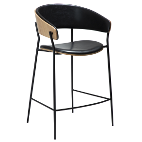 DAN-FORM CRIB Bordskammel Vintage sort kunst. lder og egefiner m. sorte metal ben