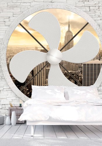 ARTGEIST fototapet - New York Waft, New York gennem ventilator (flere strrelser)