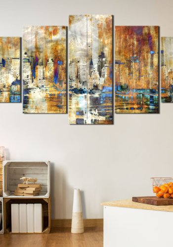 ARTGEIST billede, 5-delt - Memory of the City - Flere strrelser