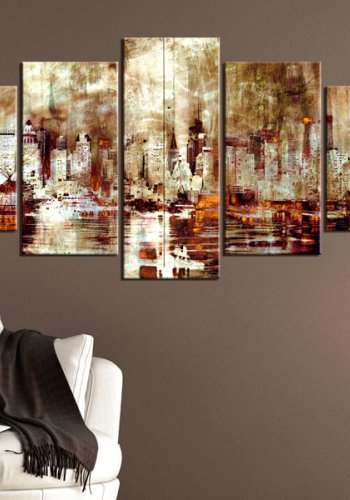 ARTGEIST billede, 5-delt - City of Shadows - Flere strrelser