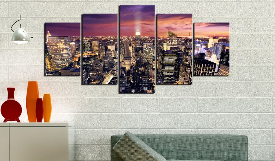 ARTGEIST billede, 5-delt - Night light - Flere strrelser