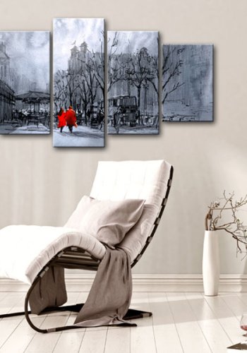 ARTGEIST billede, 5-delt - Blue Walk - Flere strrelser