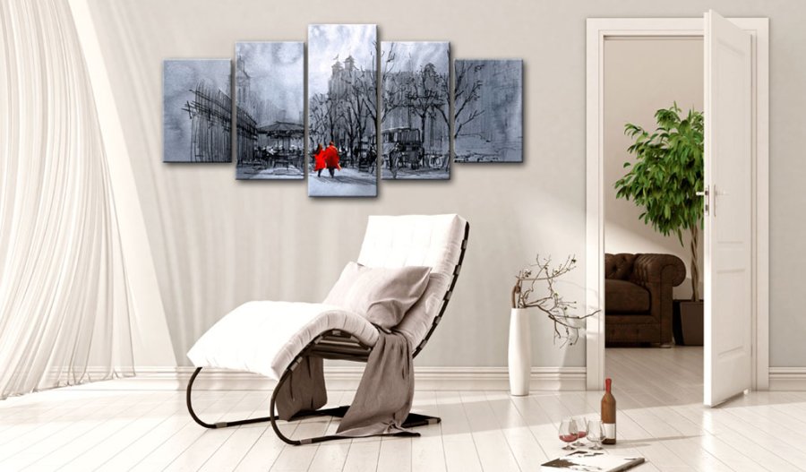 ARTGEIST billede, 5-delt - Blue Walk - Flere strrelser